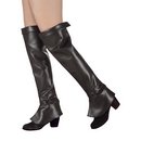 Sur-bottes noires femme