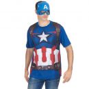 T-Shirt et masque adulte Captain America movie 2