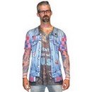 T-Shirt veste en jean tatouage adulte