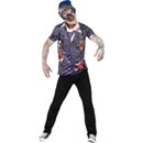 T-shirt zombie écolier homme Halloween