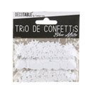 Trio de confettis blanc