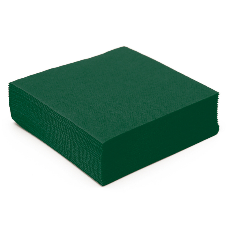 Serviette de table en papier vert kiwi microgaufré double épaisseur (38 cm)